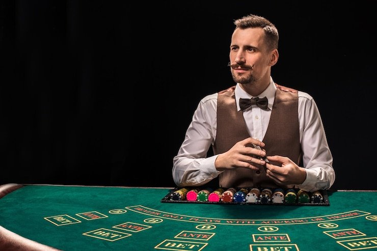 elang123 Live Roulette dealer studio with professional setup